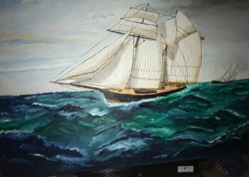 Artist Andrew Beliveau painting