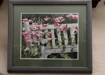 Artist Bob Lake painting