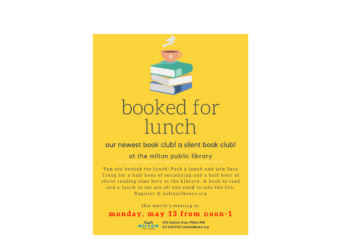 booked for lunch flyer