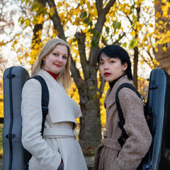 Photo of Violist Taisiya Sokolova and Violinist Leqing Wang